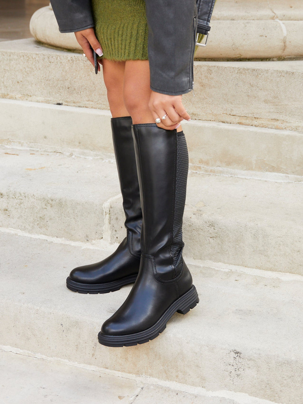 Atlas Black Long Riding Boots