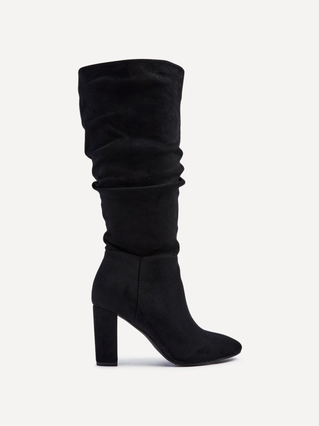 Aura Black Long Heeled Boots