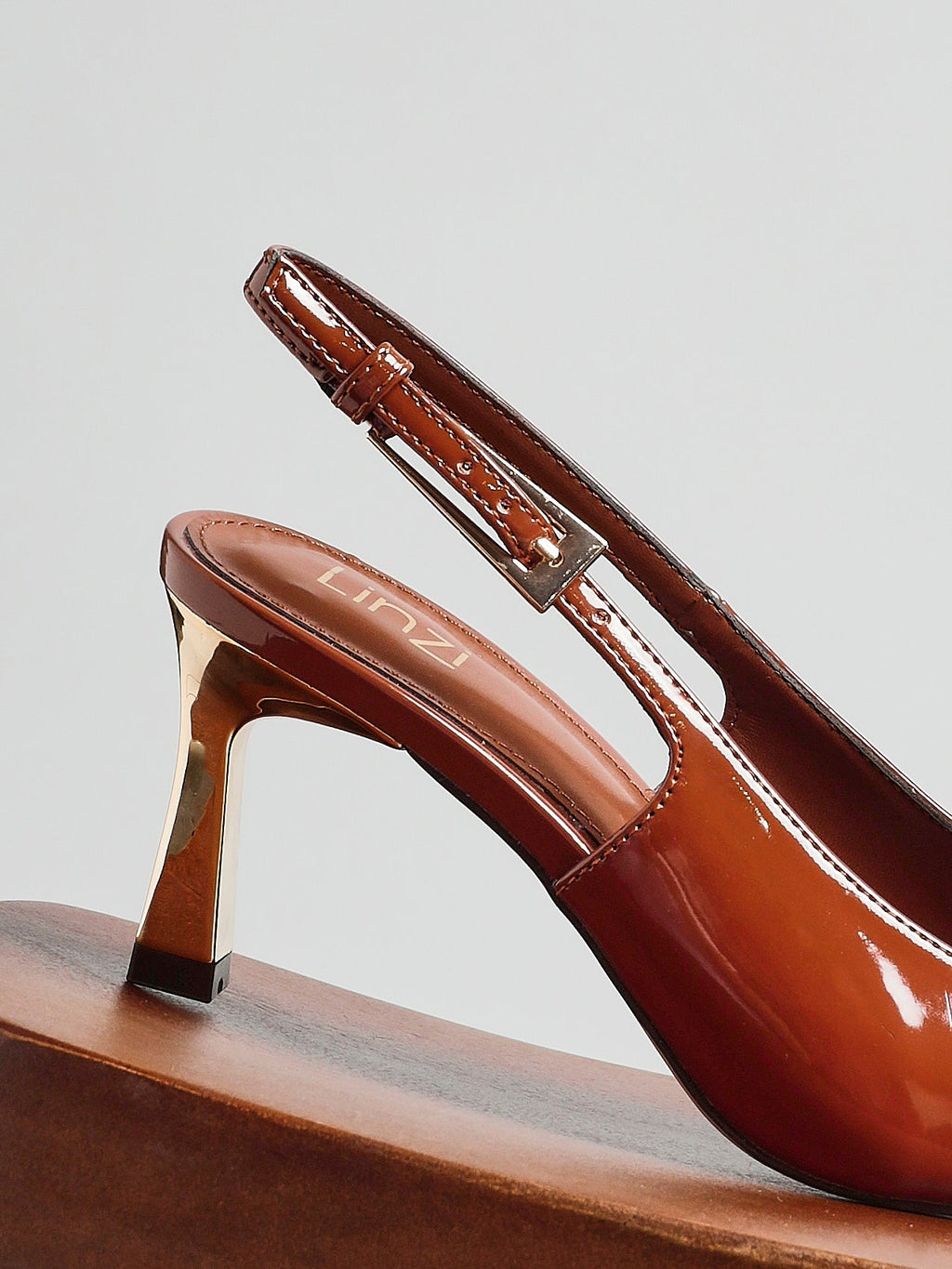 Avani Caramel Patent Court Heels