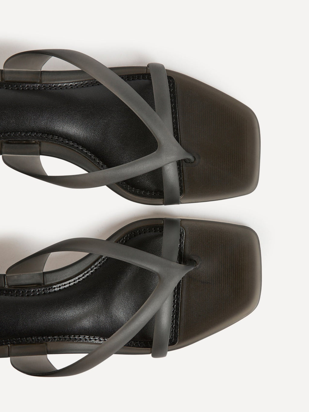 Axis Black Jelly Heeled Sandals