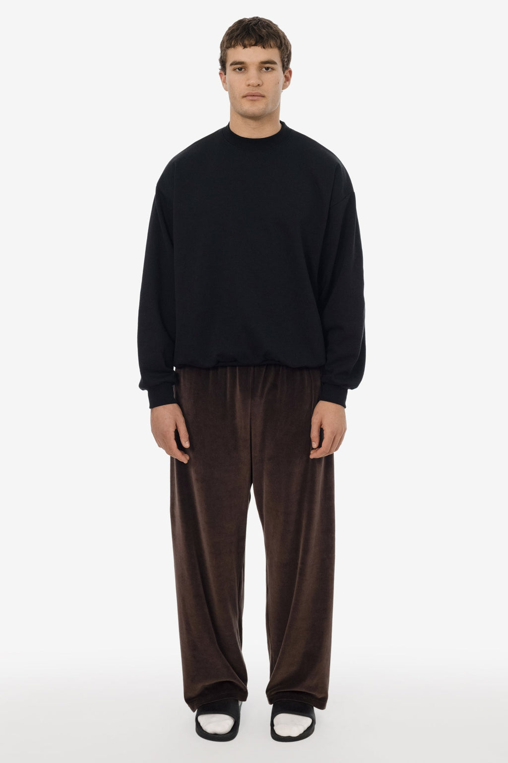 VLR445GD - Garment Dye Velour Open Bottom Sweatpants