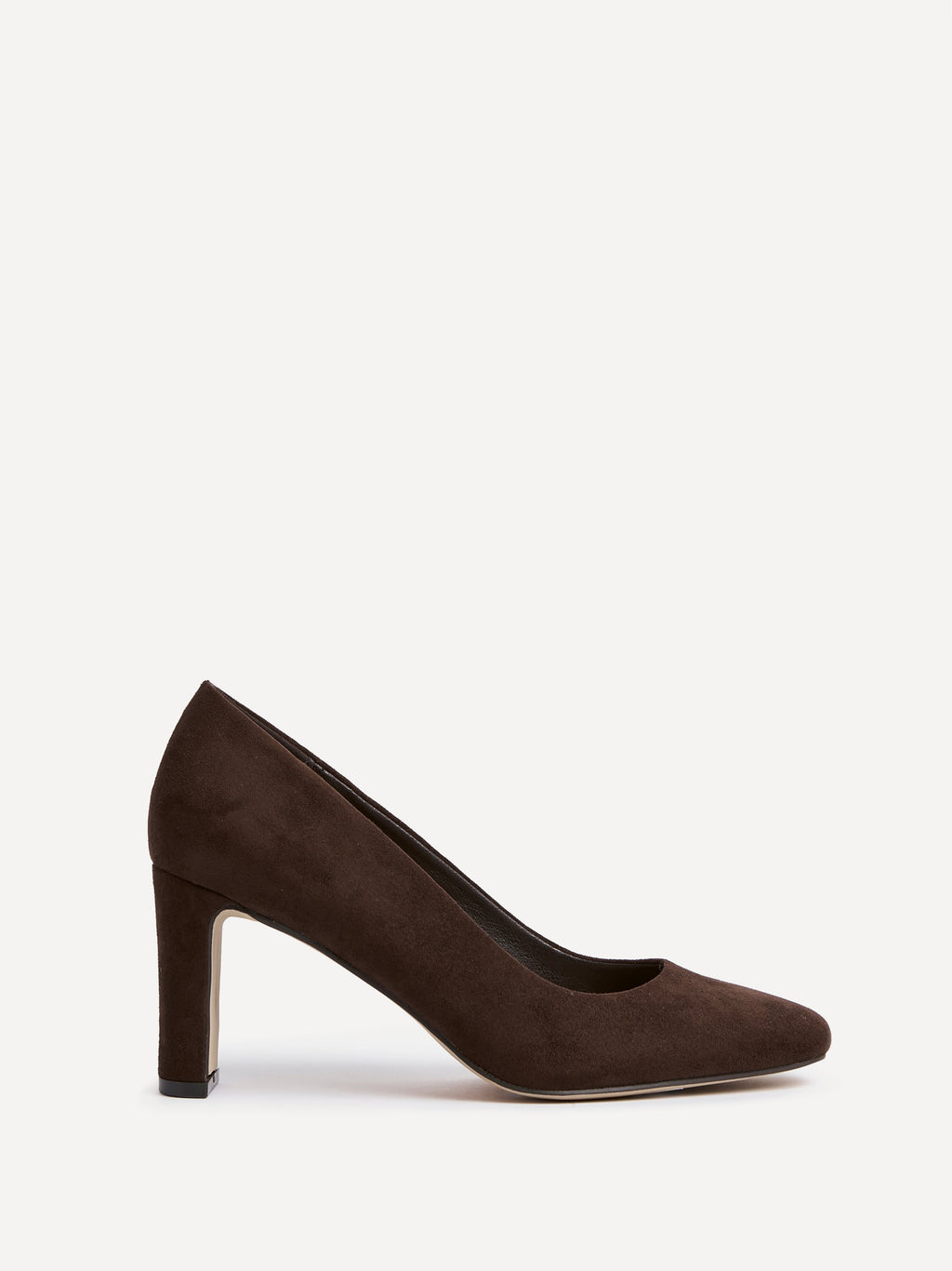 Agenda Brown Faux Suede Court Heels