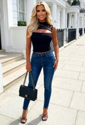 Alanah Black Lace Cut Out Top