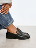 Belmont Black faux Leather Loafers