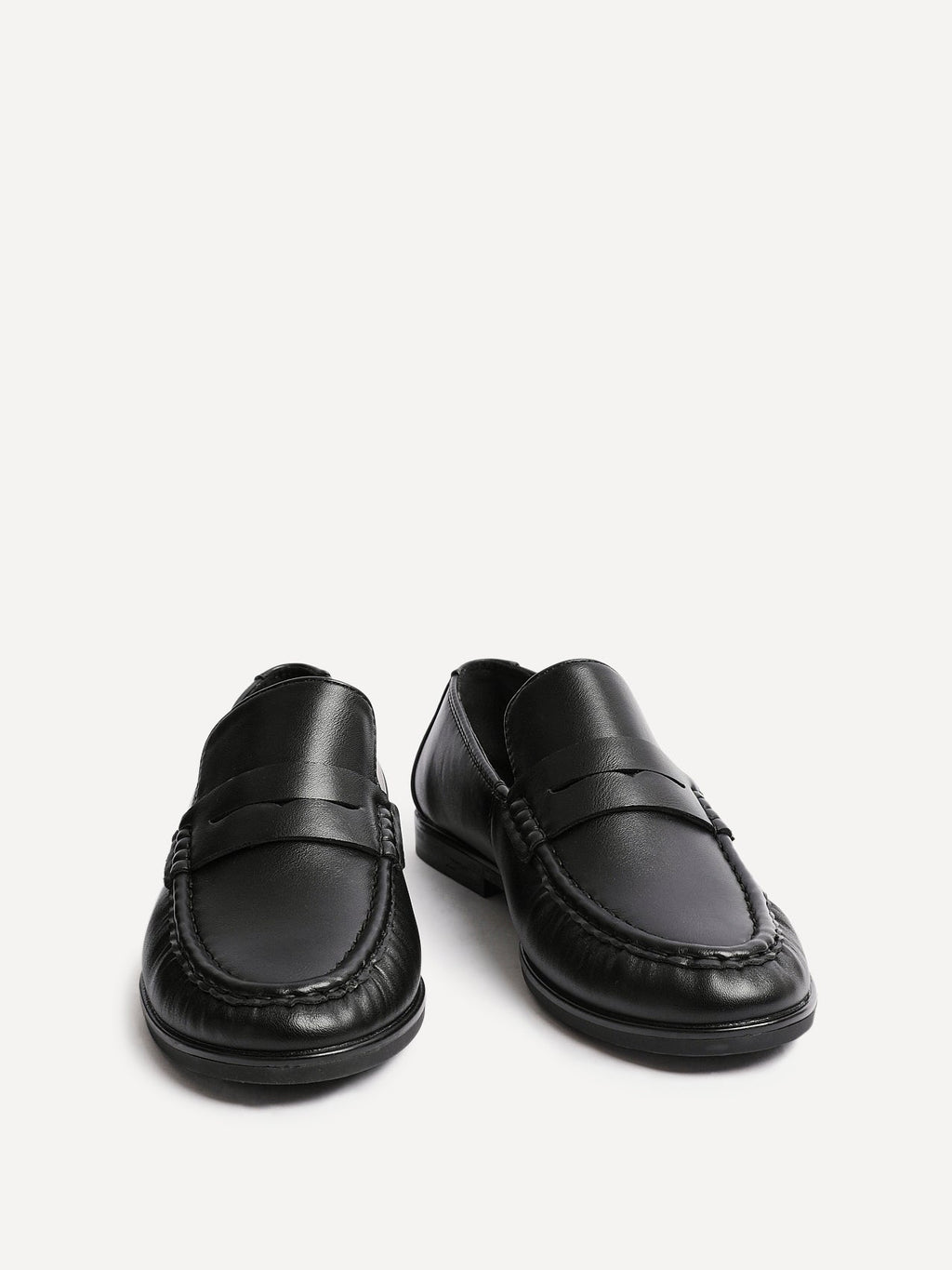Belmont Black faux Leather Loafers