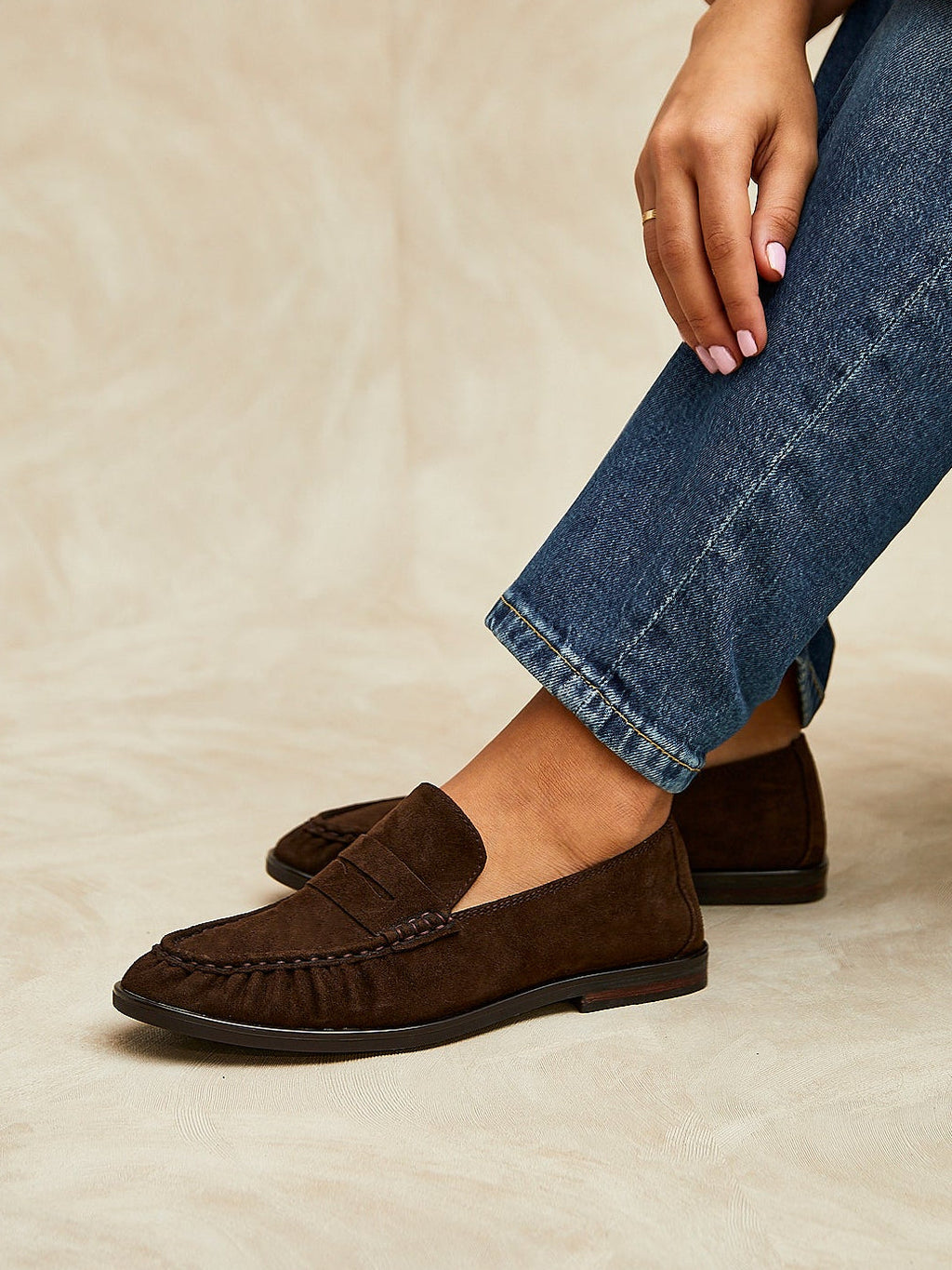 Belmont Brown Suede Leather Loafers