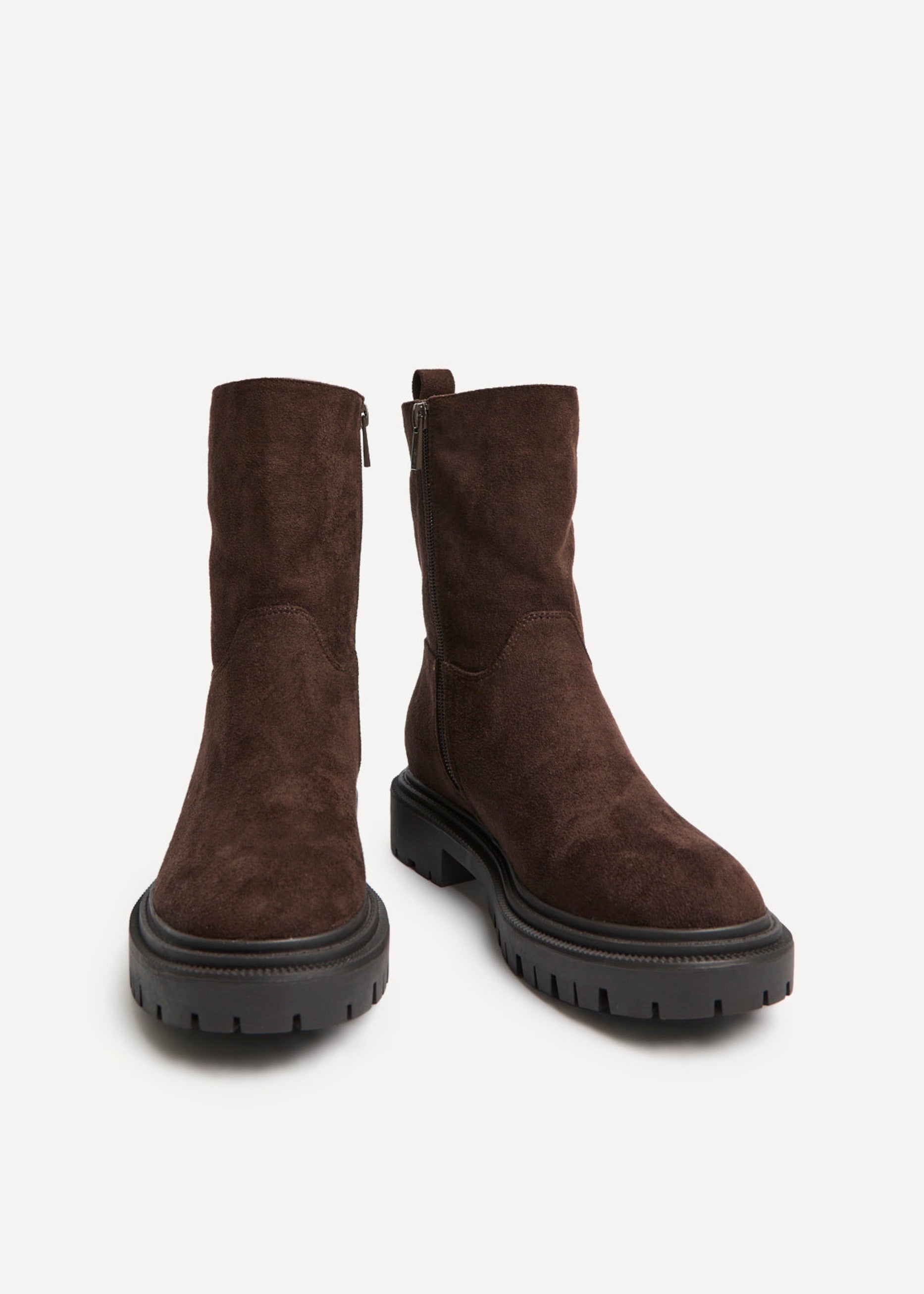 Bentley Brown Chunky Ankle Boots