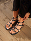Billie Black Studded Gladiator Sandals