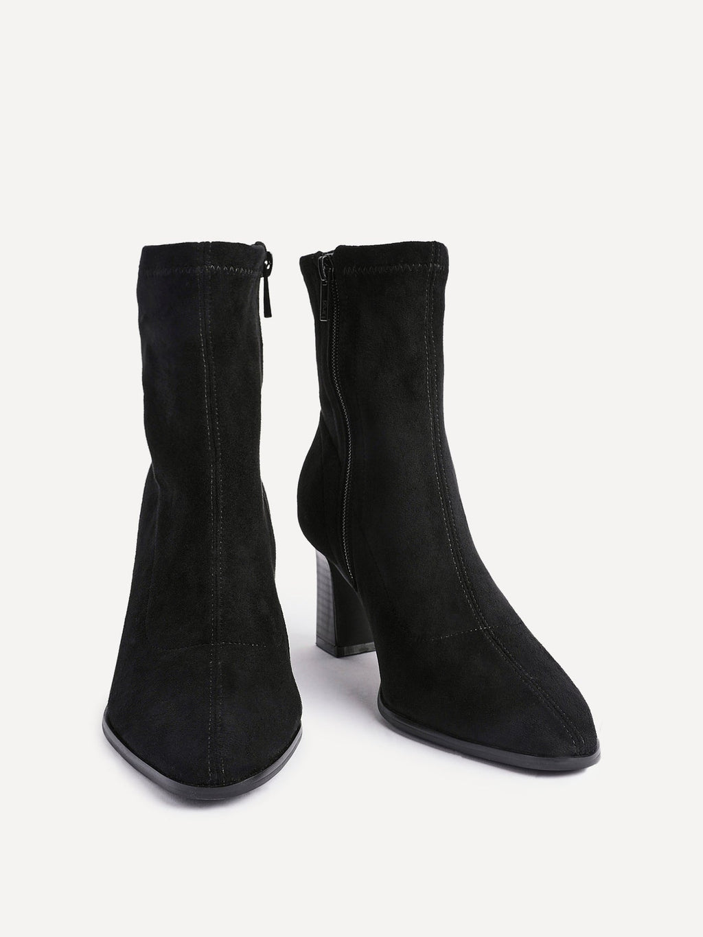 Blaze Black Sock Heeled Ankle Boots