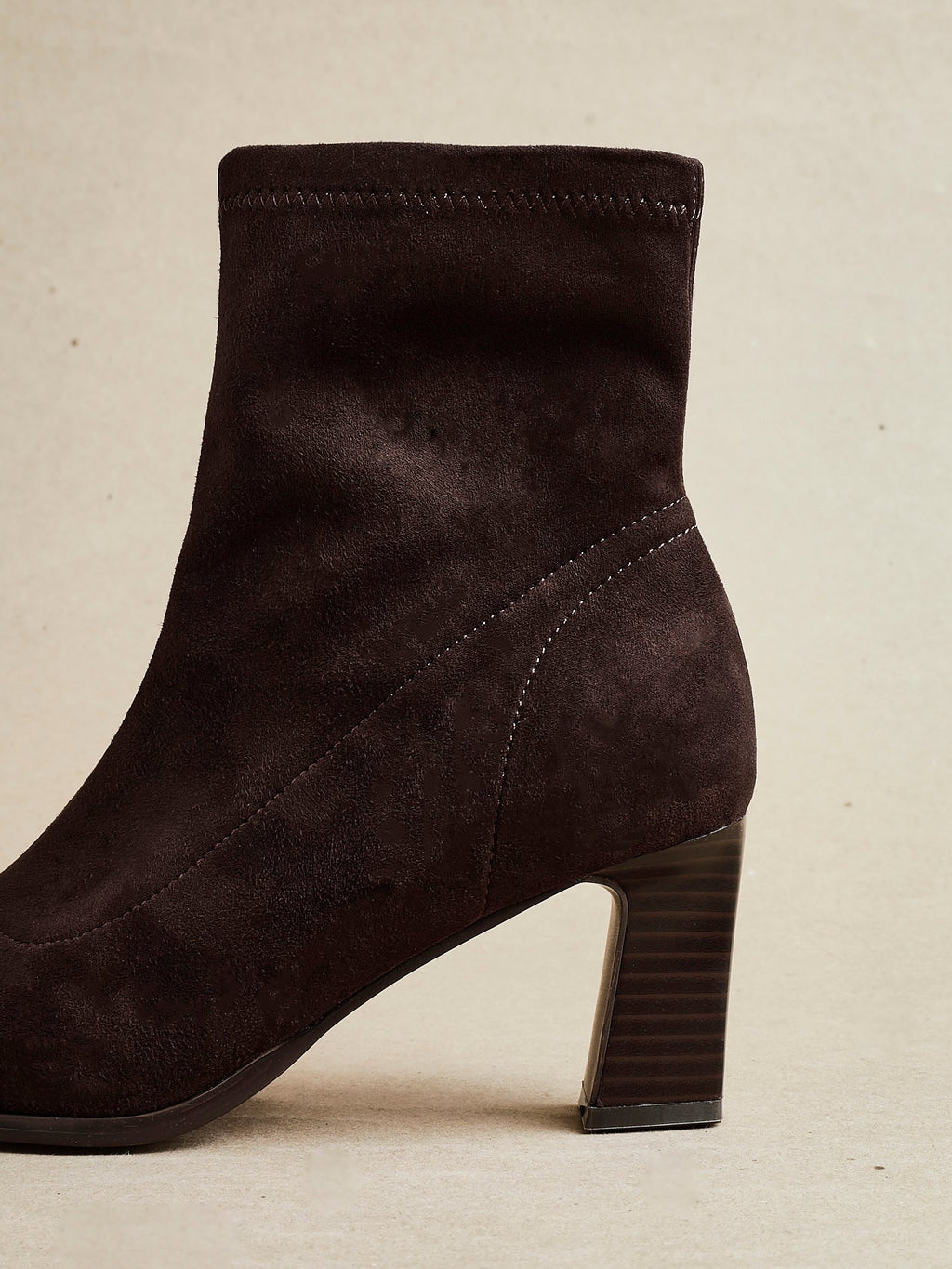 Blaze Brown Sock Heeled Ankle Boots