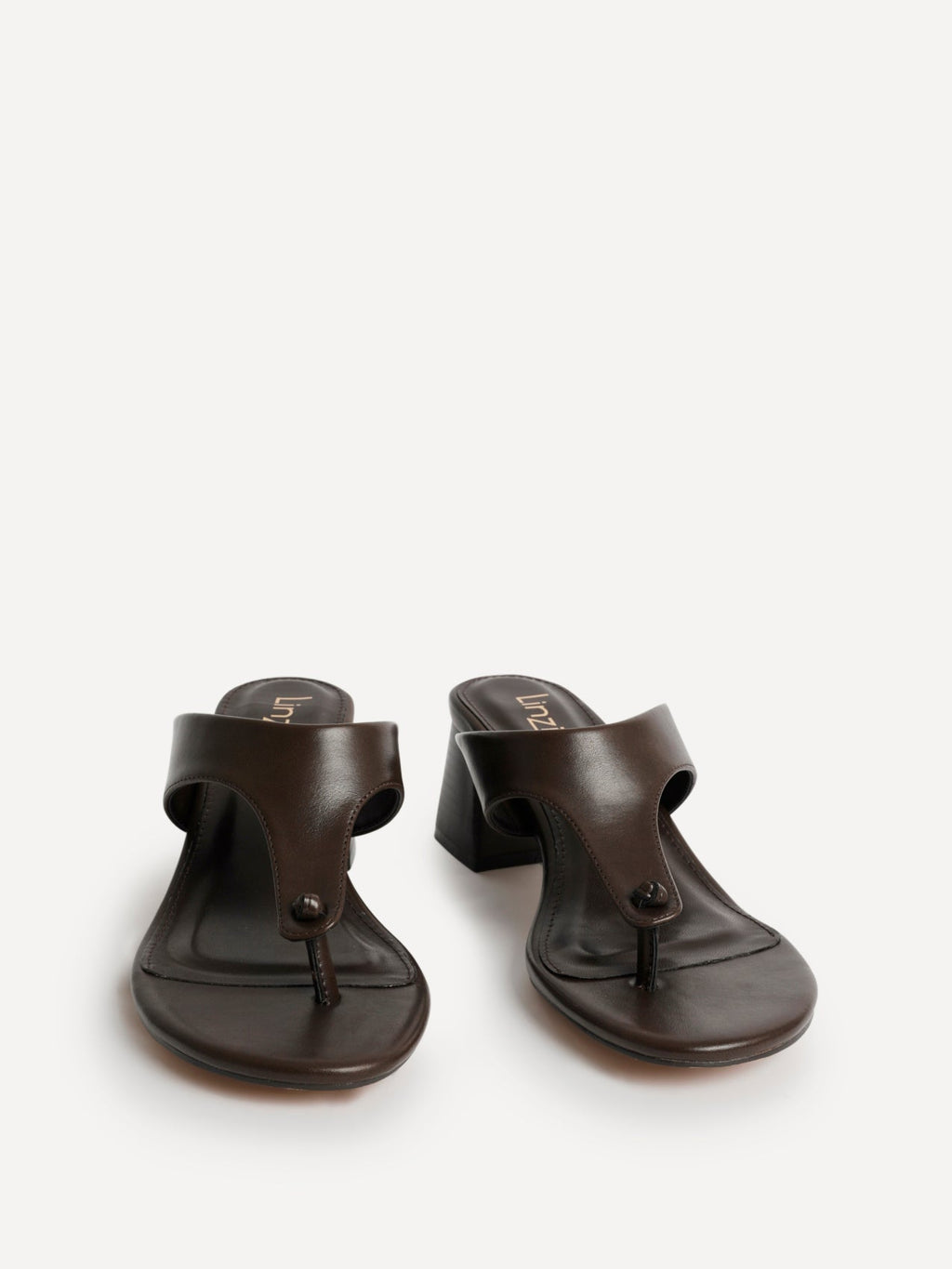 Briar Brown Toe Post Mule Heels