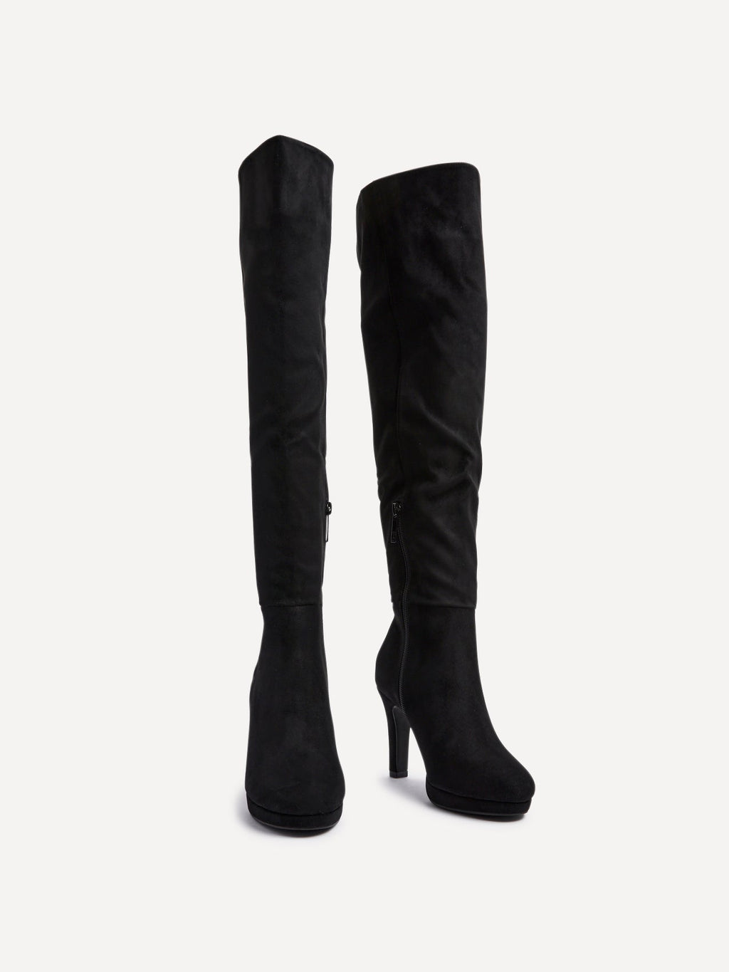 Brielle Black Long Heeled Boots