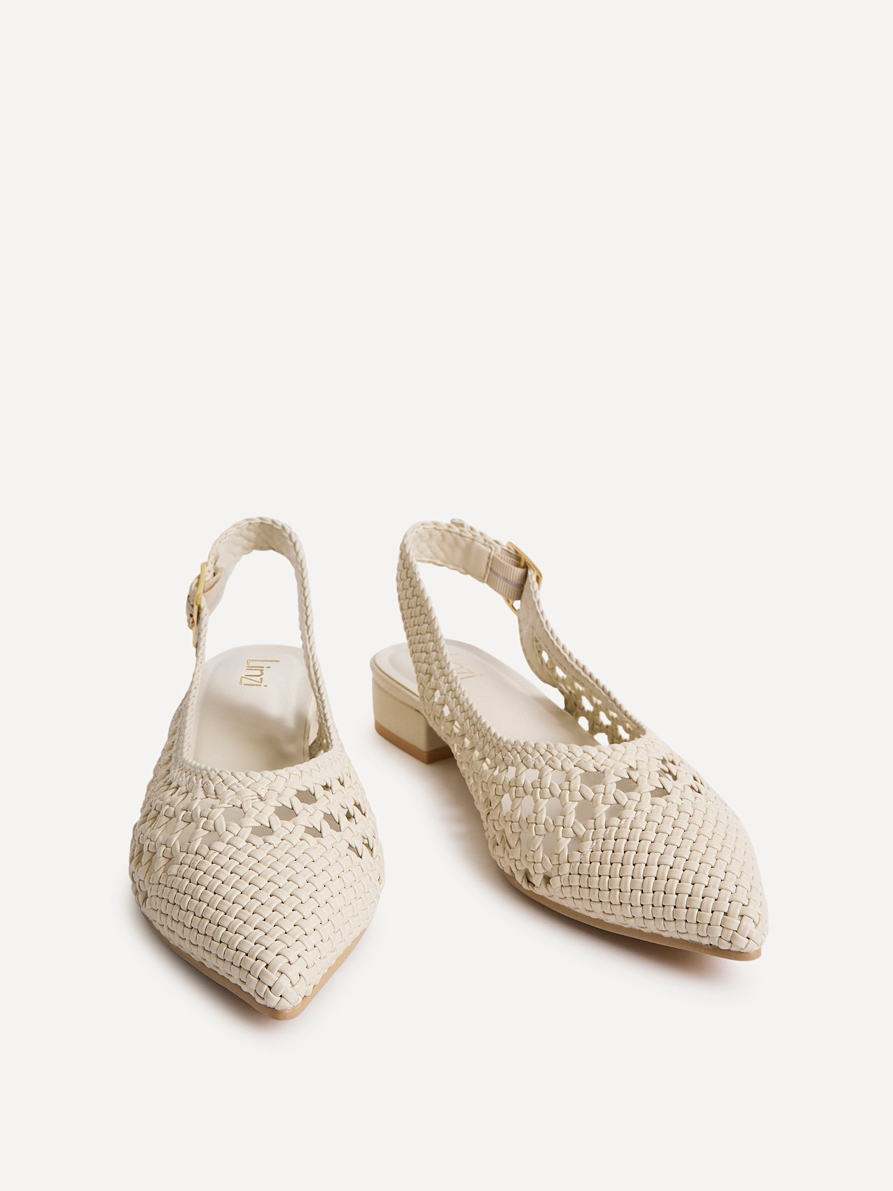 Carolina Ivory Faux Leather Ballet Flats