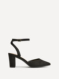 Carrie Black Faux Suede Court Heels