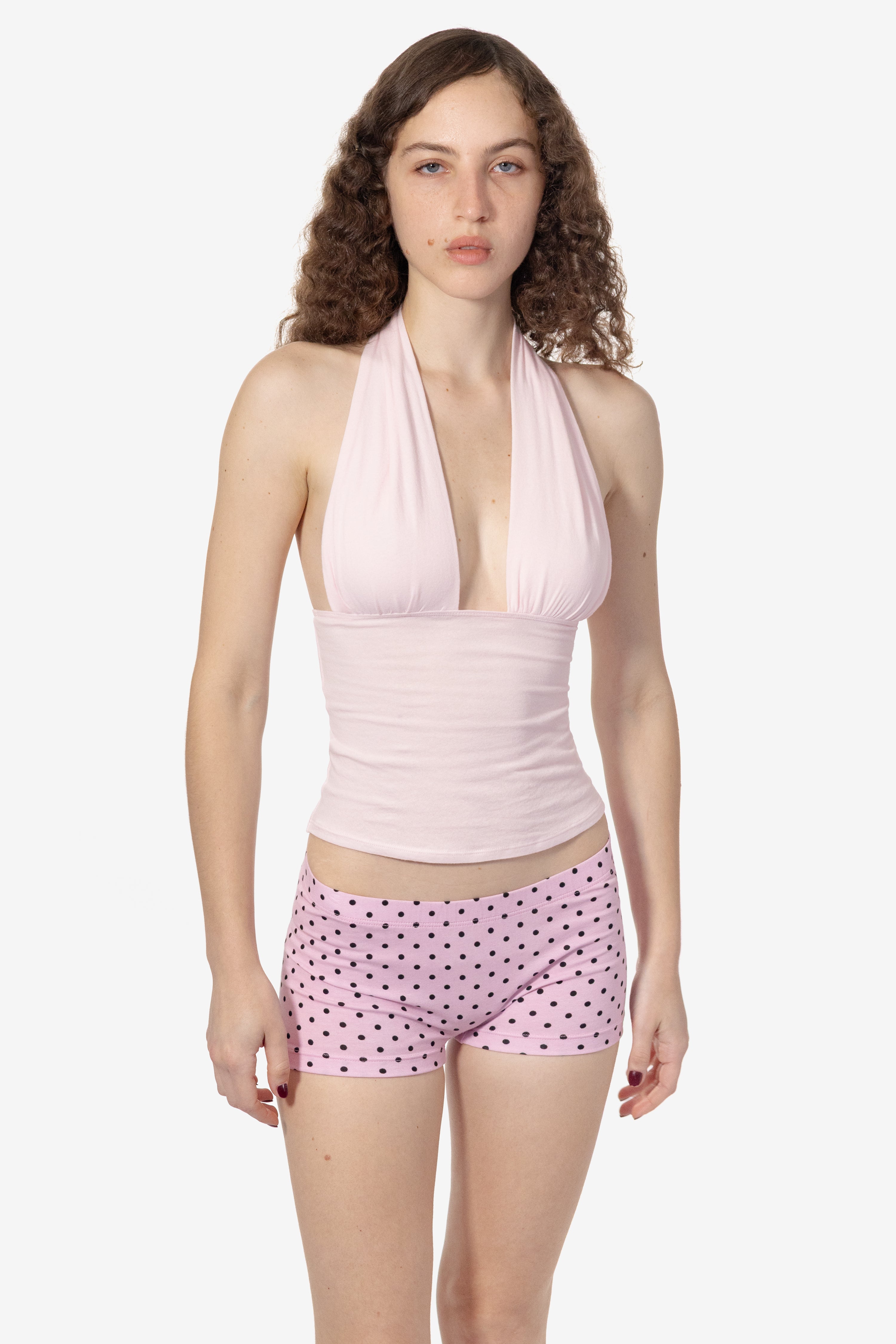 CC3853 - Cheesecloth Ruched Halter Top