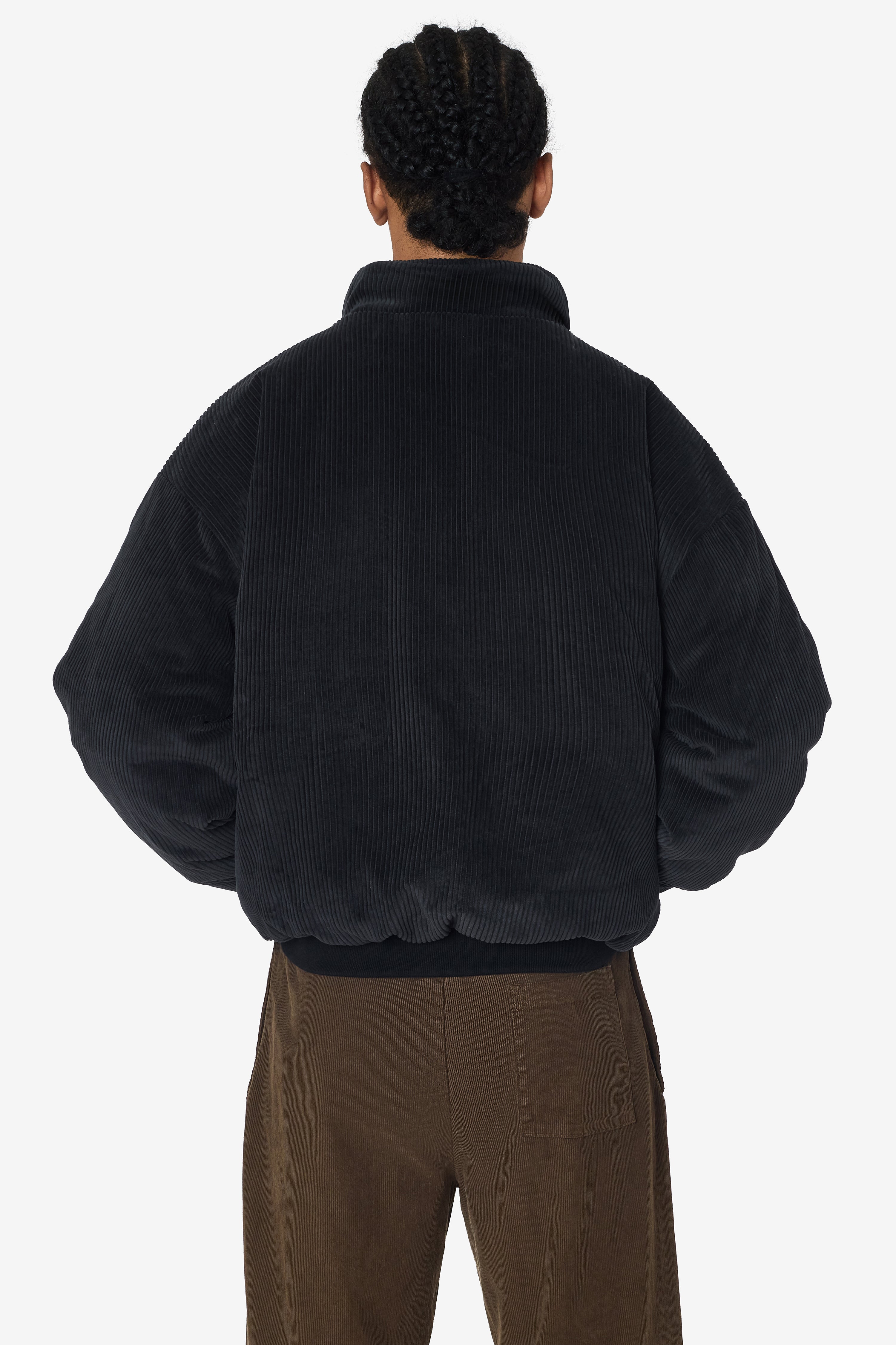 CD410PD - Corduroy Puffy Zip Up Jacket