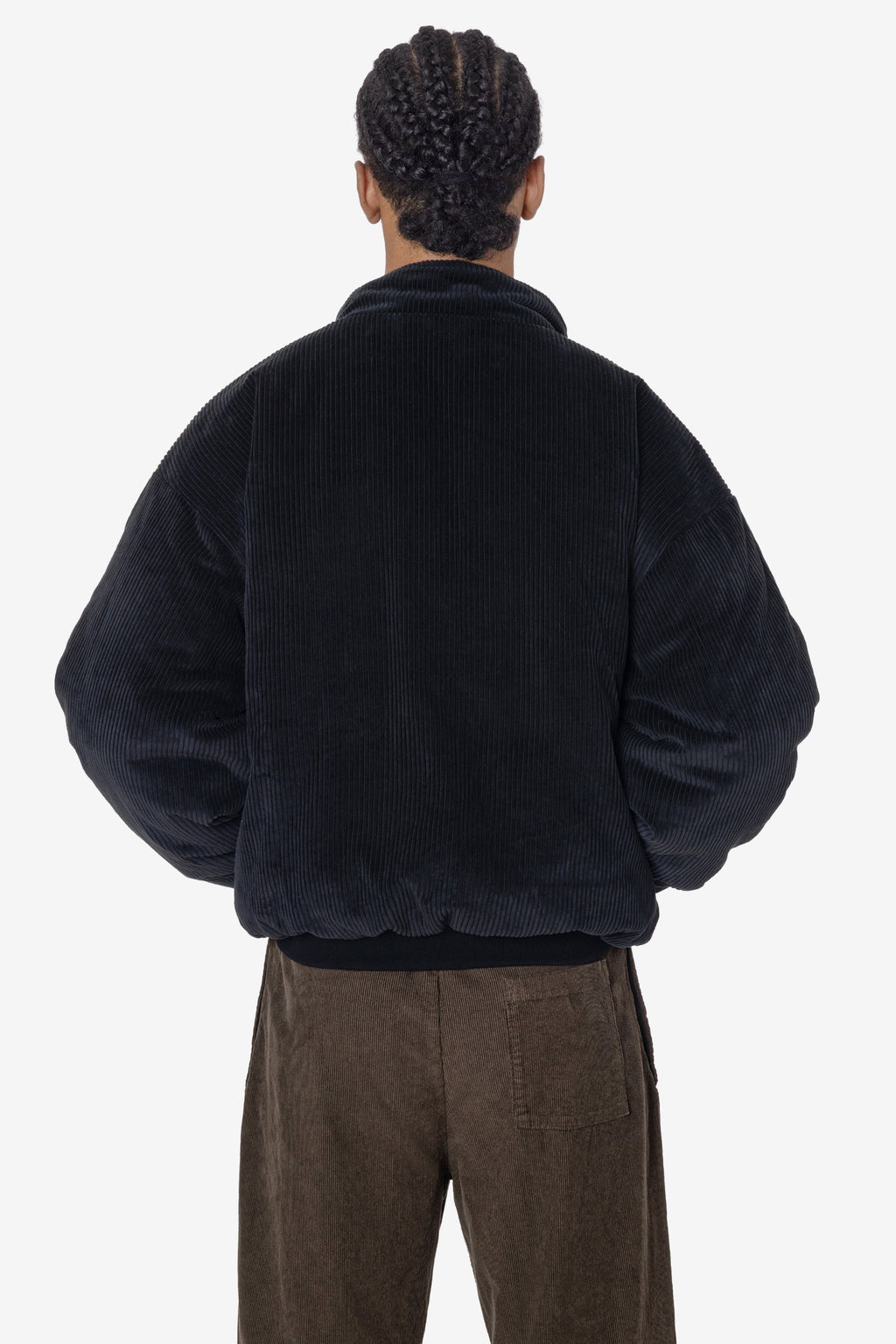 CD410PD - Corduroy Puffy Zip Up Jacket