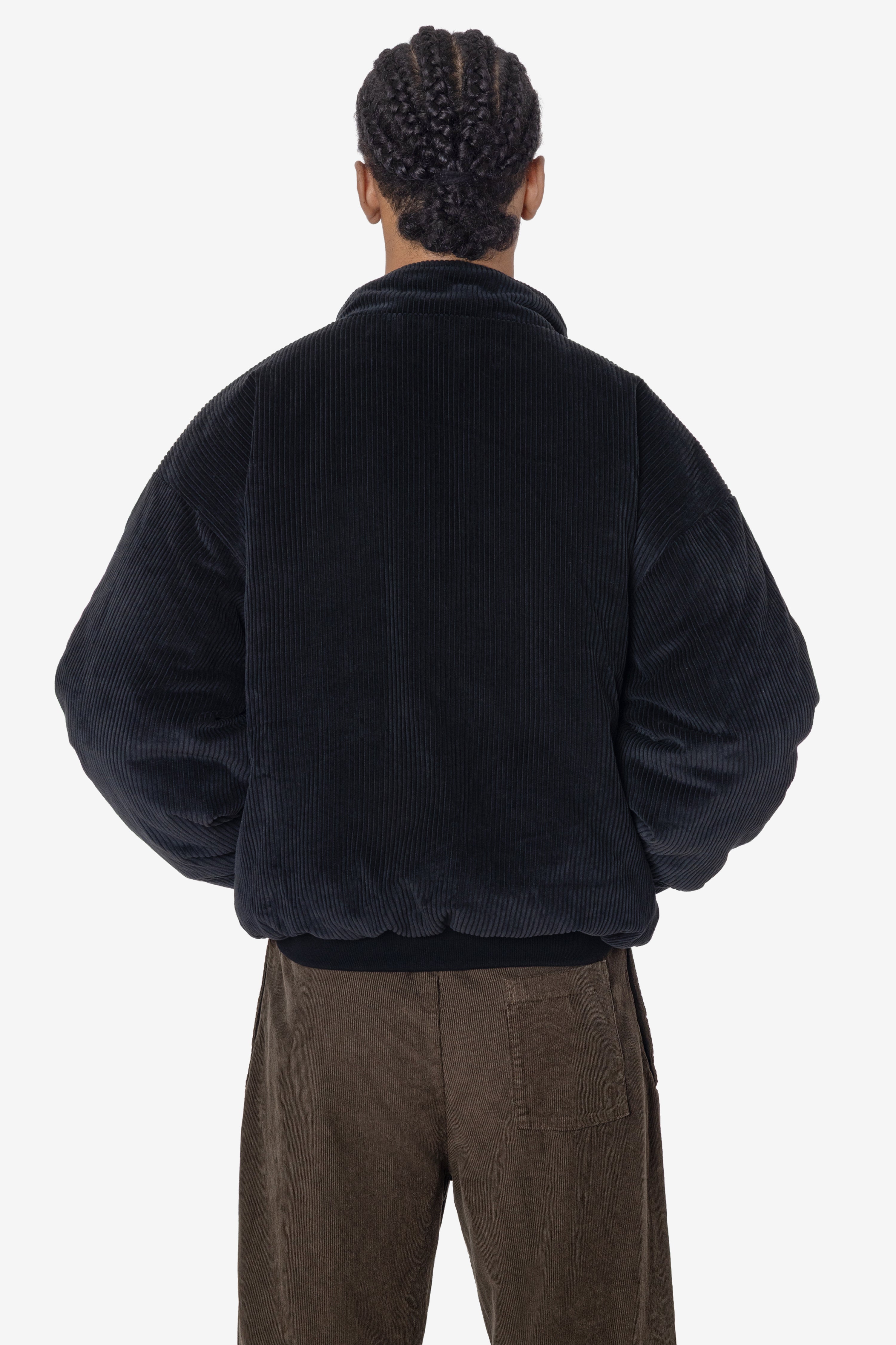 CD410PD - Corduroy Puffy Zip Up Jacket