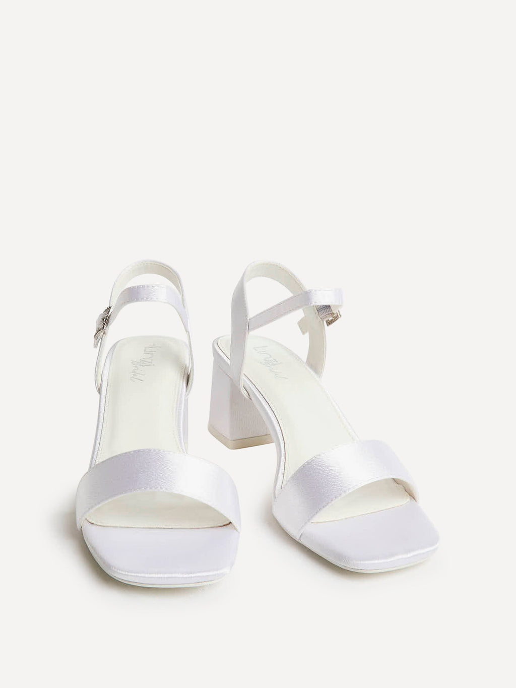 Cherish Bridal Ivory Satin Heeled Sandals