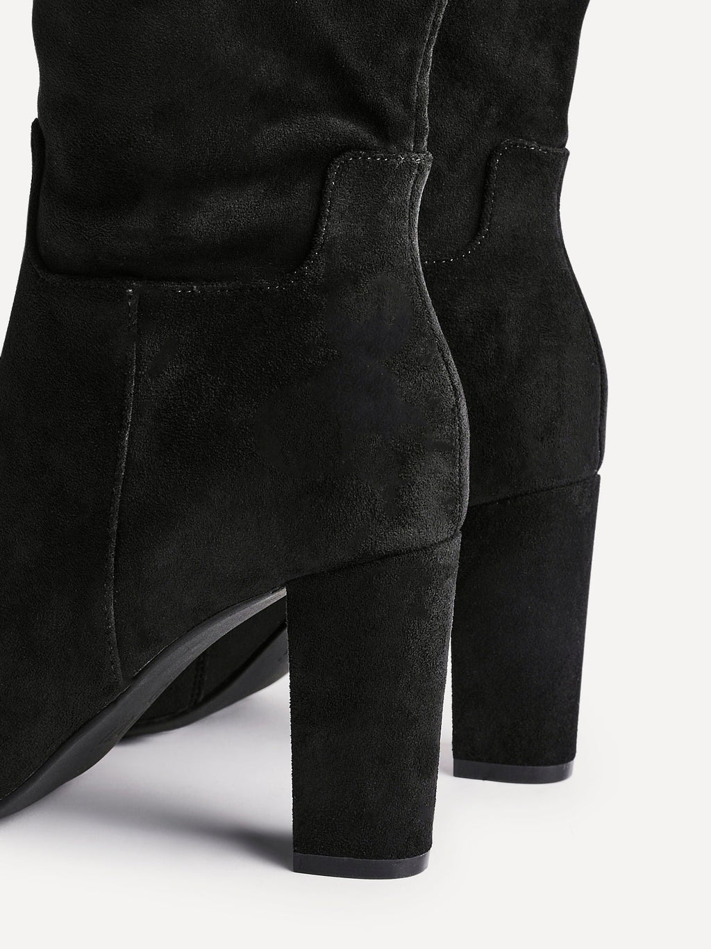 Claim Black Long Block Heeled Boots