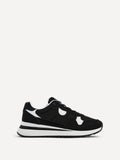 Clapham Black Wedged Trainers