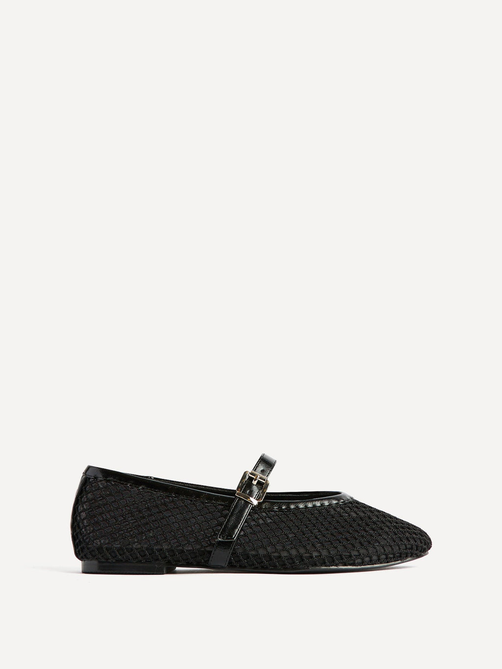 Clara Black Mesh Mary Jane Pumps
