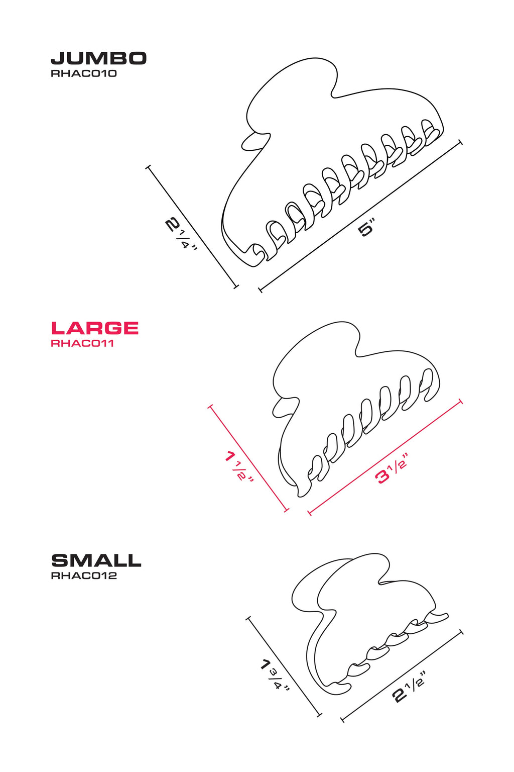 RHAC011 - Large Claw Hair Clip