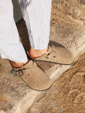 Cyrus Taupe Soft Footbed Clogs