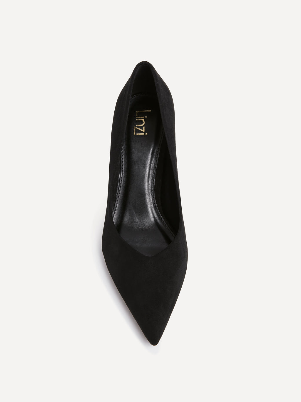 Classic Black Faux Suede Court Heels