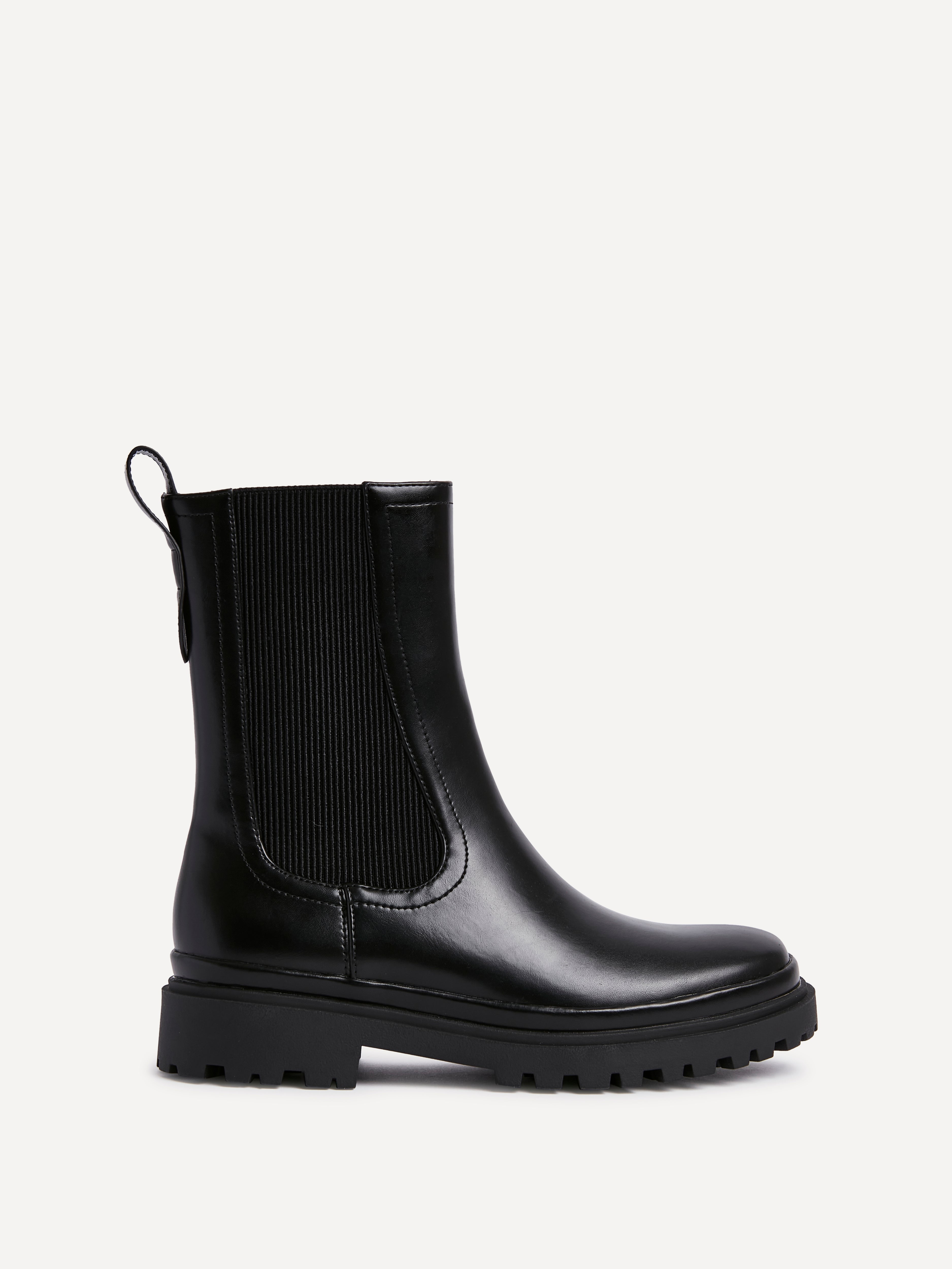 Command Black Chunky Chelsea Boots