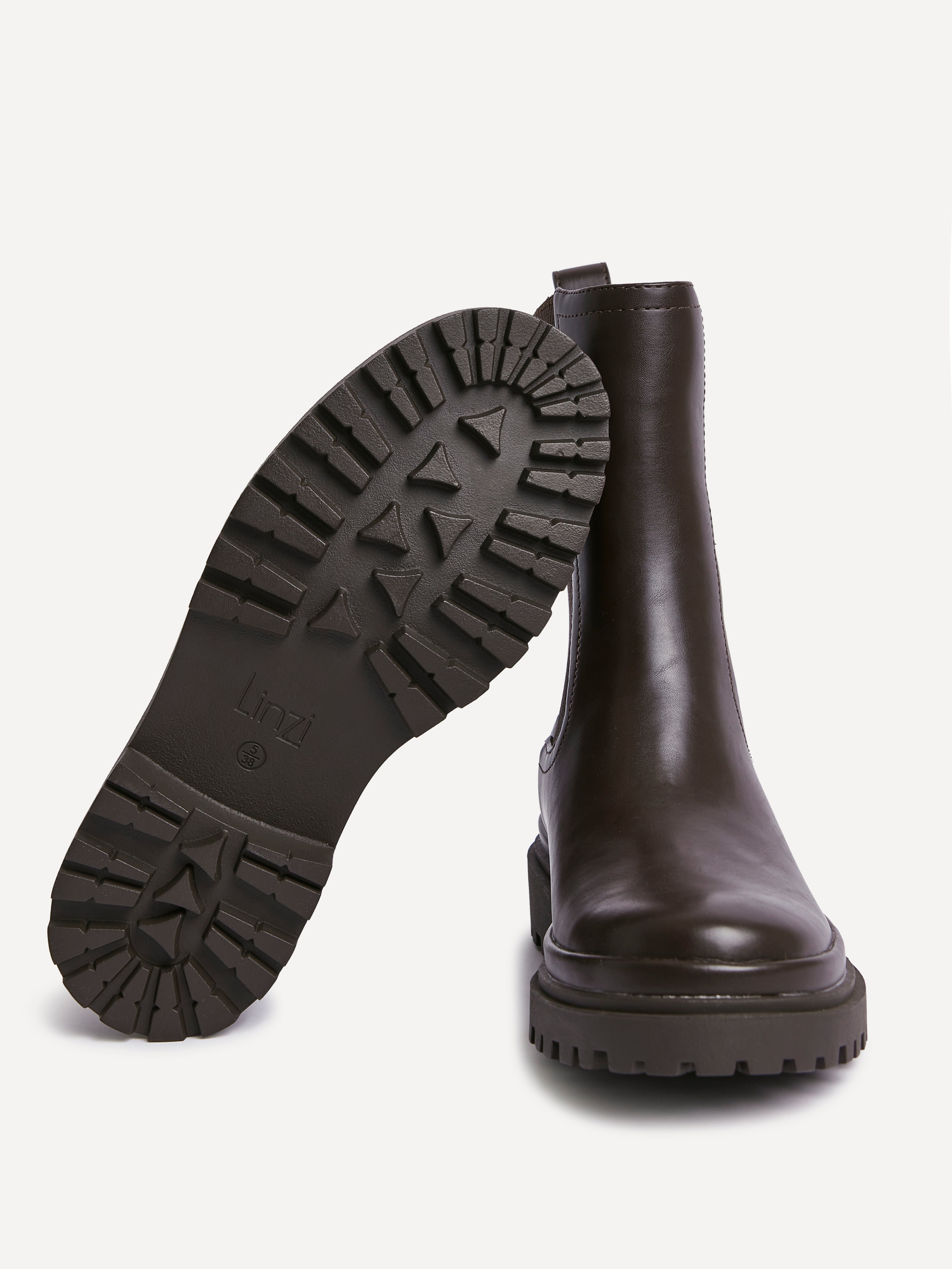 Command Brown Chunky Chelsea Boots