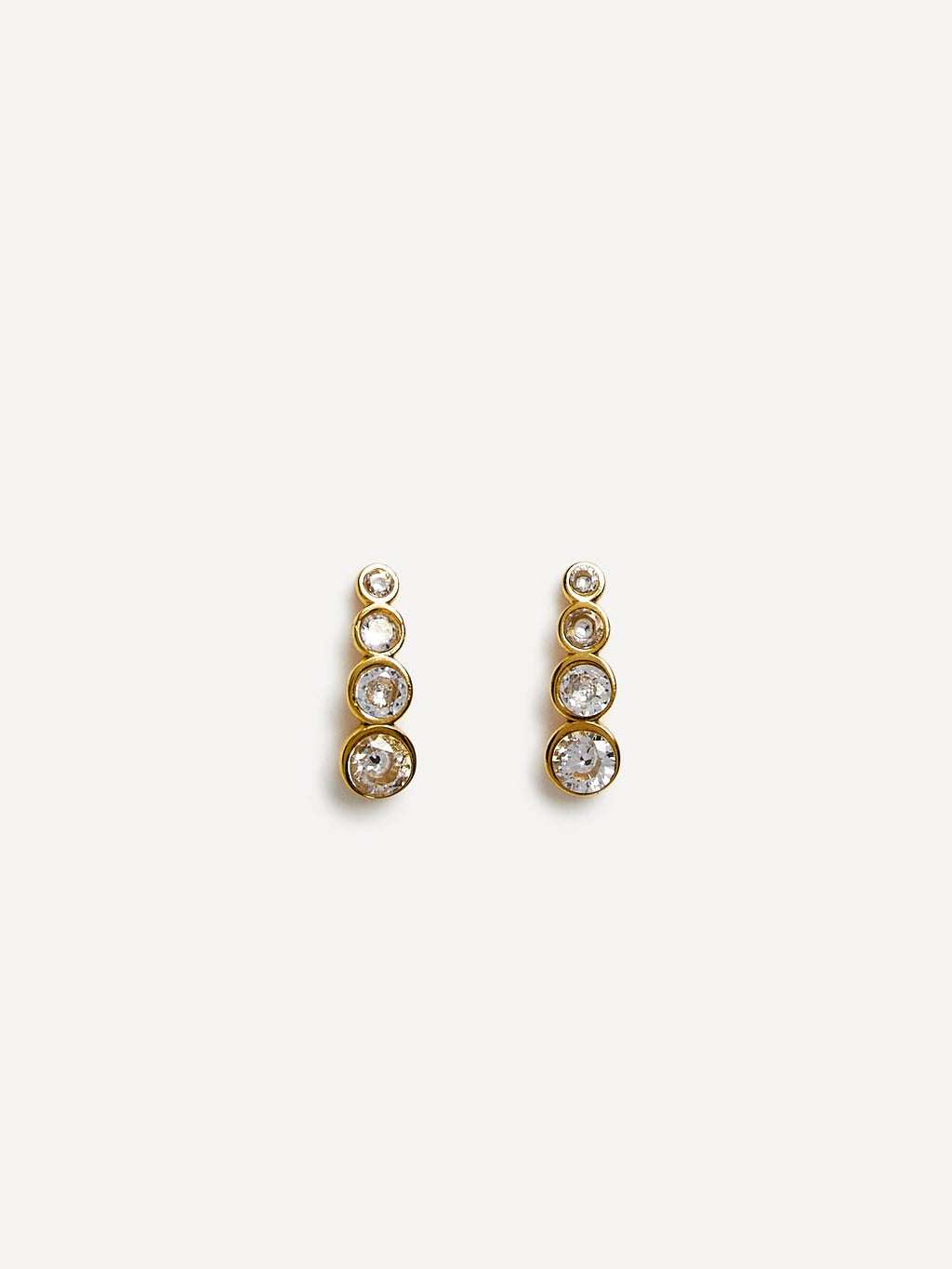 Dazzle Gold Crystal Drop Earrings