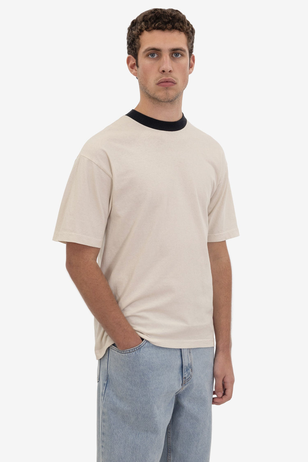 1801GDRIN - 6.5oz Garment Dye Crew Neck Ringer T-Shirt