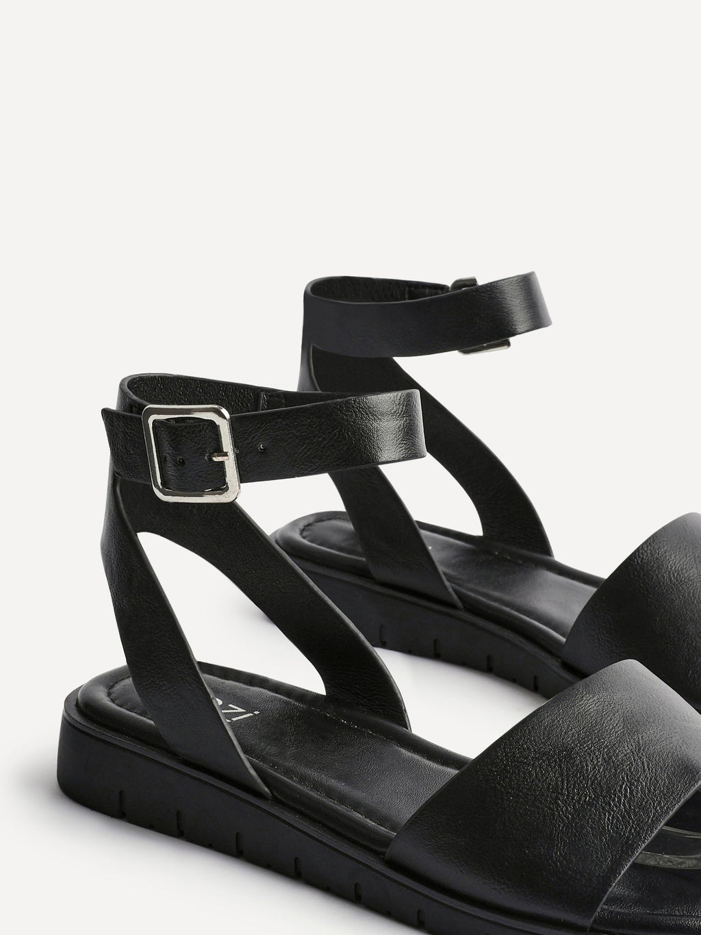 Denia Wide Fit Black Sandals