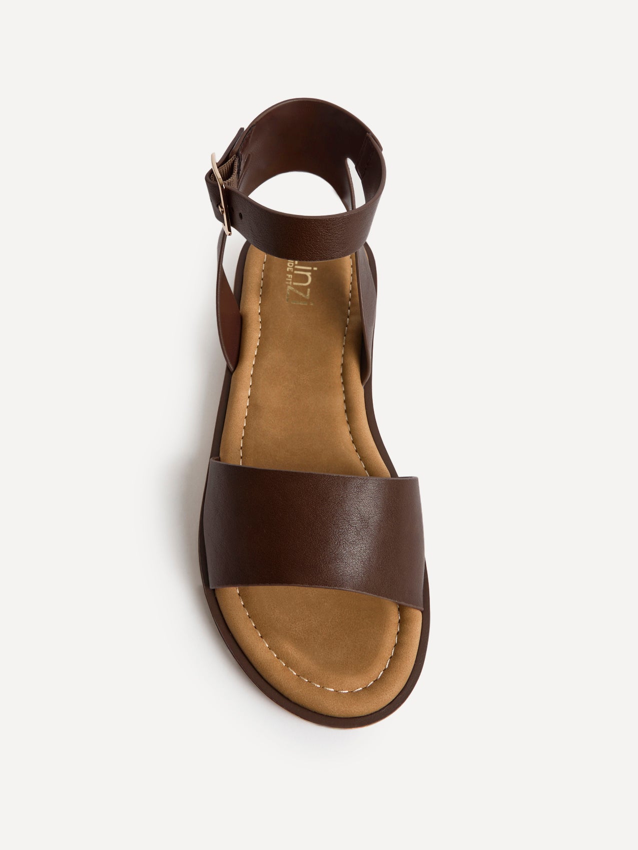 Denia Wide Fit Brown Sandals