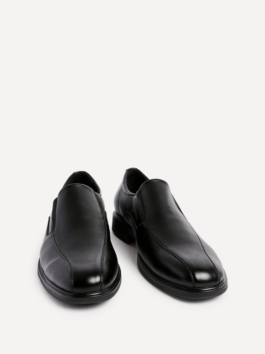 Diego Mens Black Faux Leather Slip-On Shoes