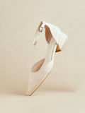 Dolly Wide Fit Nude Faux Suede Low Court Heels