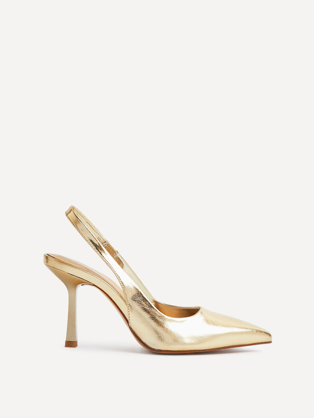 Dash Gold Faux Leather Court Heels