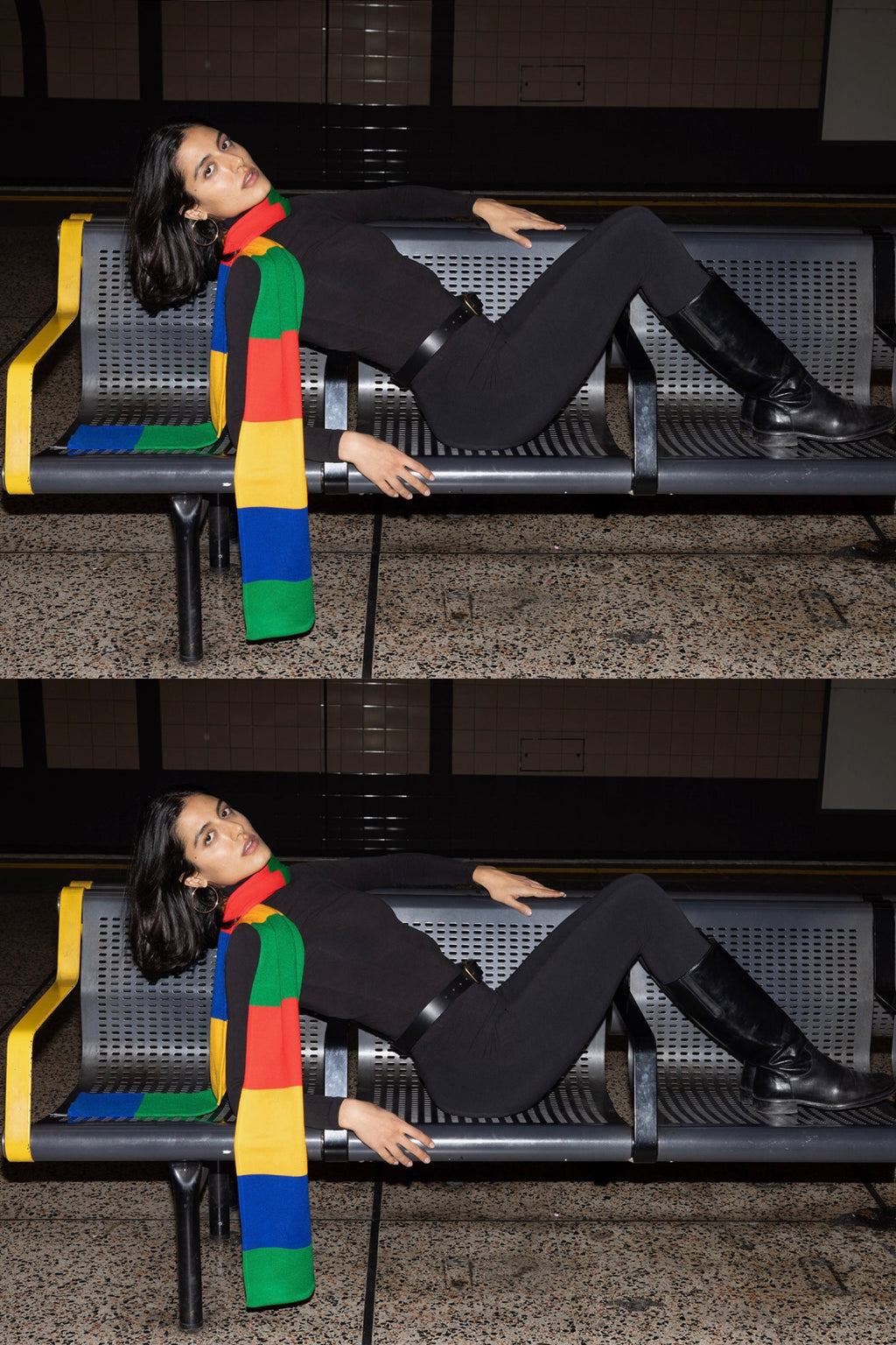 JQSCARF34 - Color Block Scarf