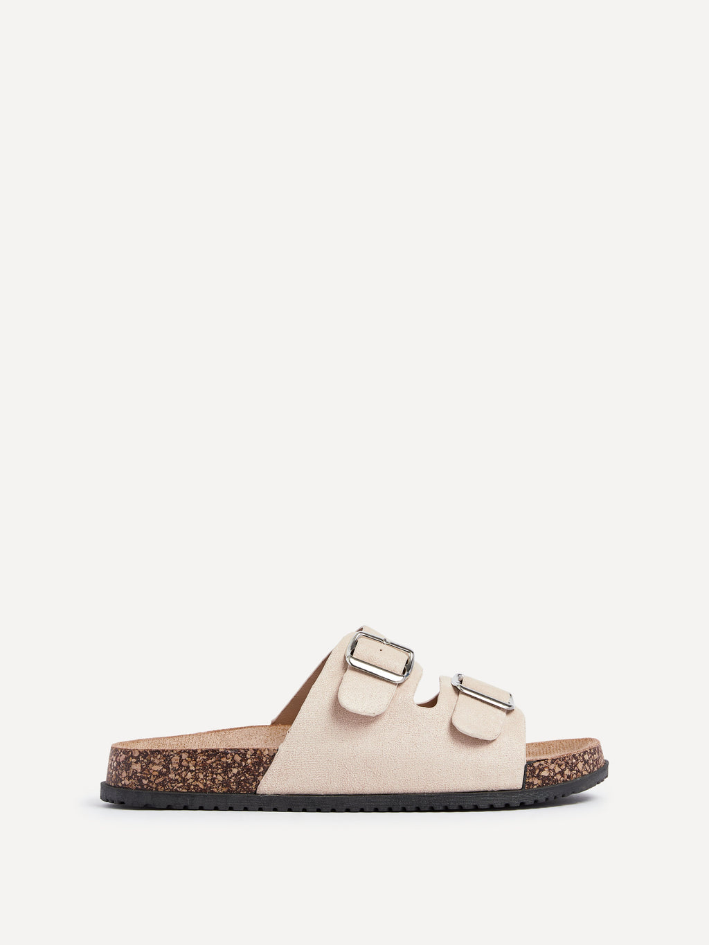 Echo Beige Double Buckle Sandals