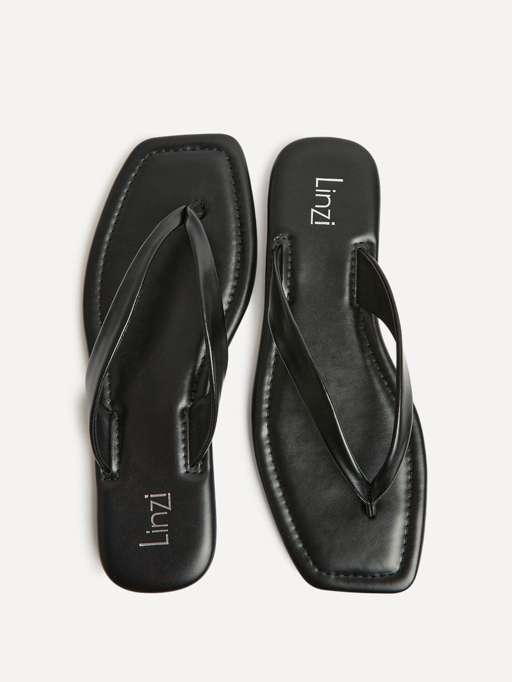 Element Black Toe Post Flat Sandals