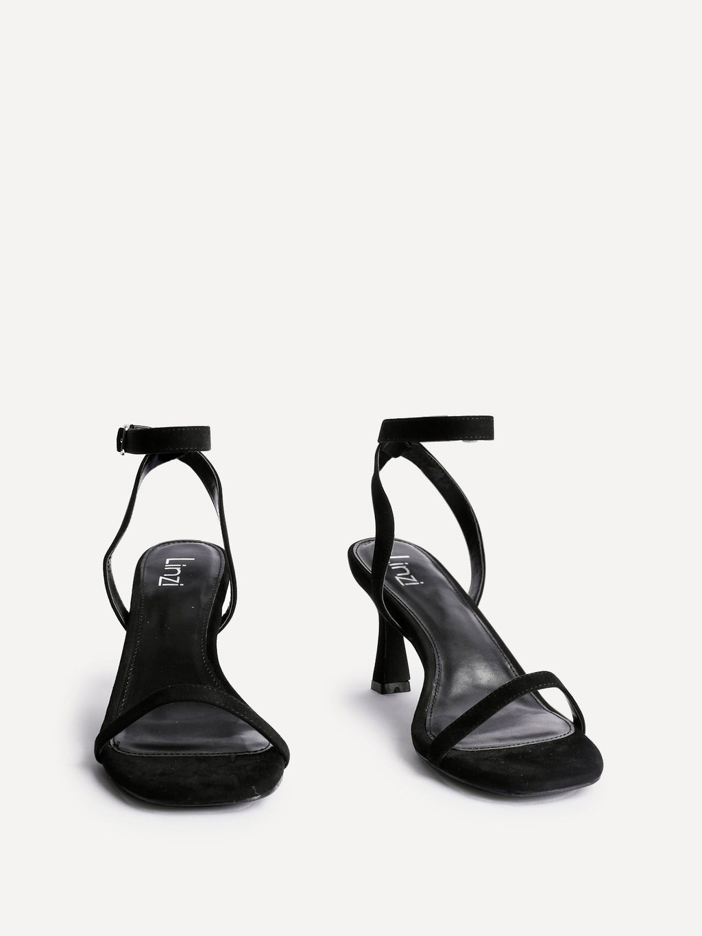 Elevate Black Faux Suede Barely There Heels