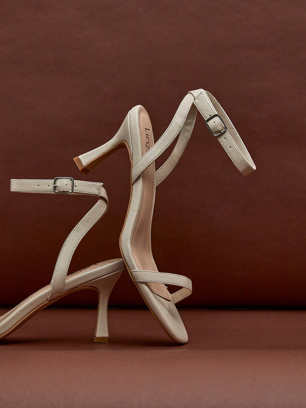 Elevate Nude Faux Leather Barely There Heels