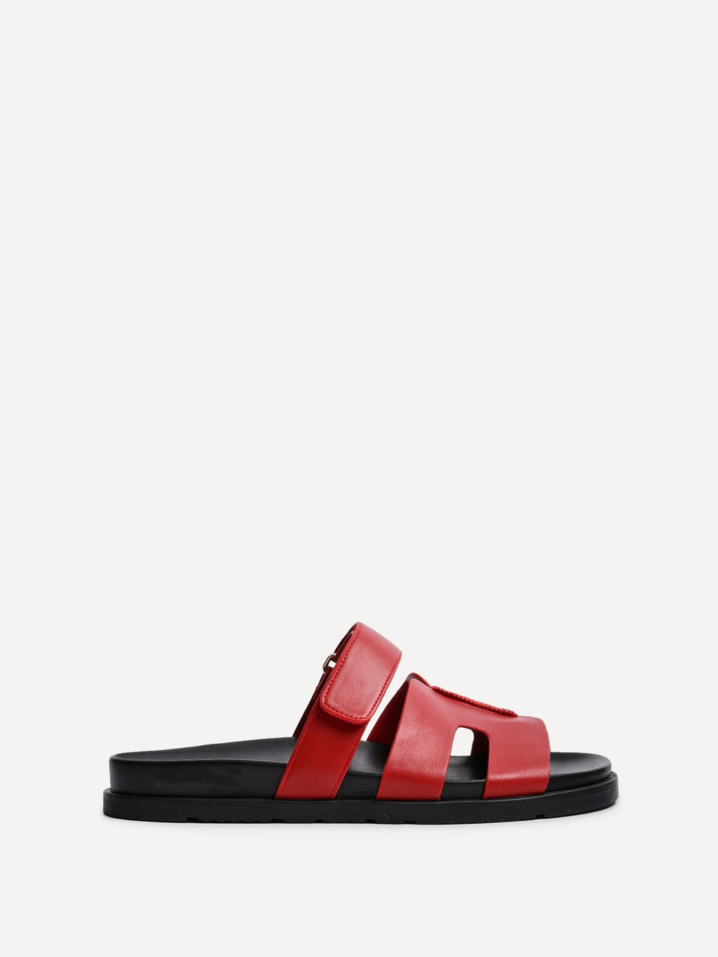 Emmy Red Faux Leather Sandals