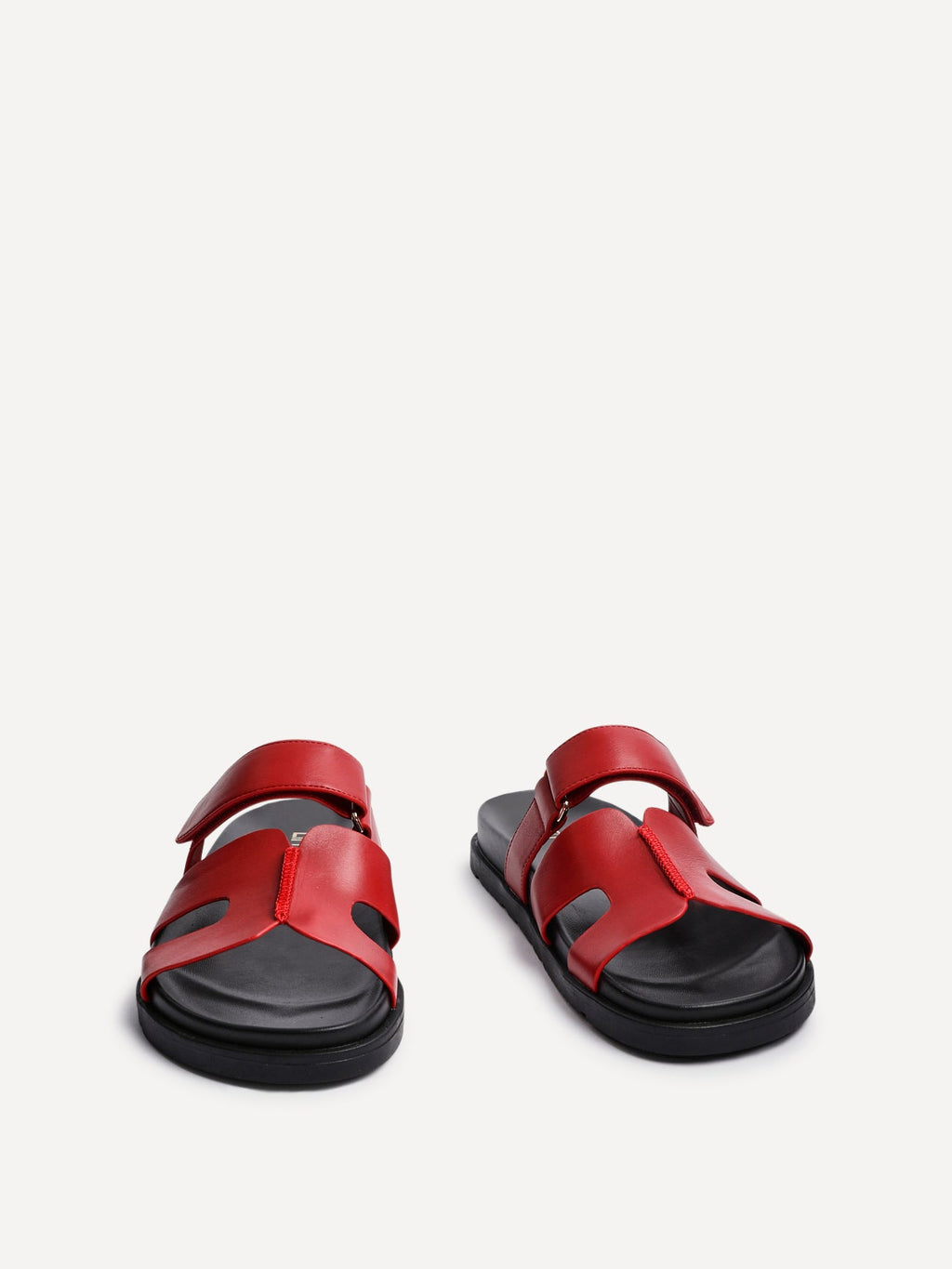 Emmy Red Faux Leather Sandals