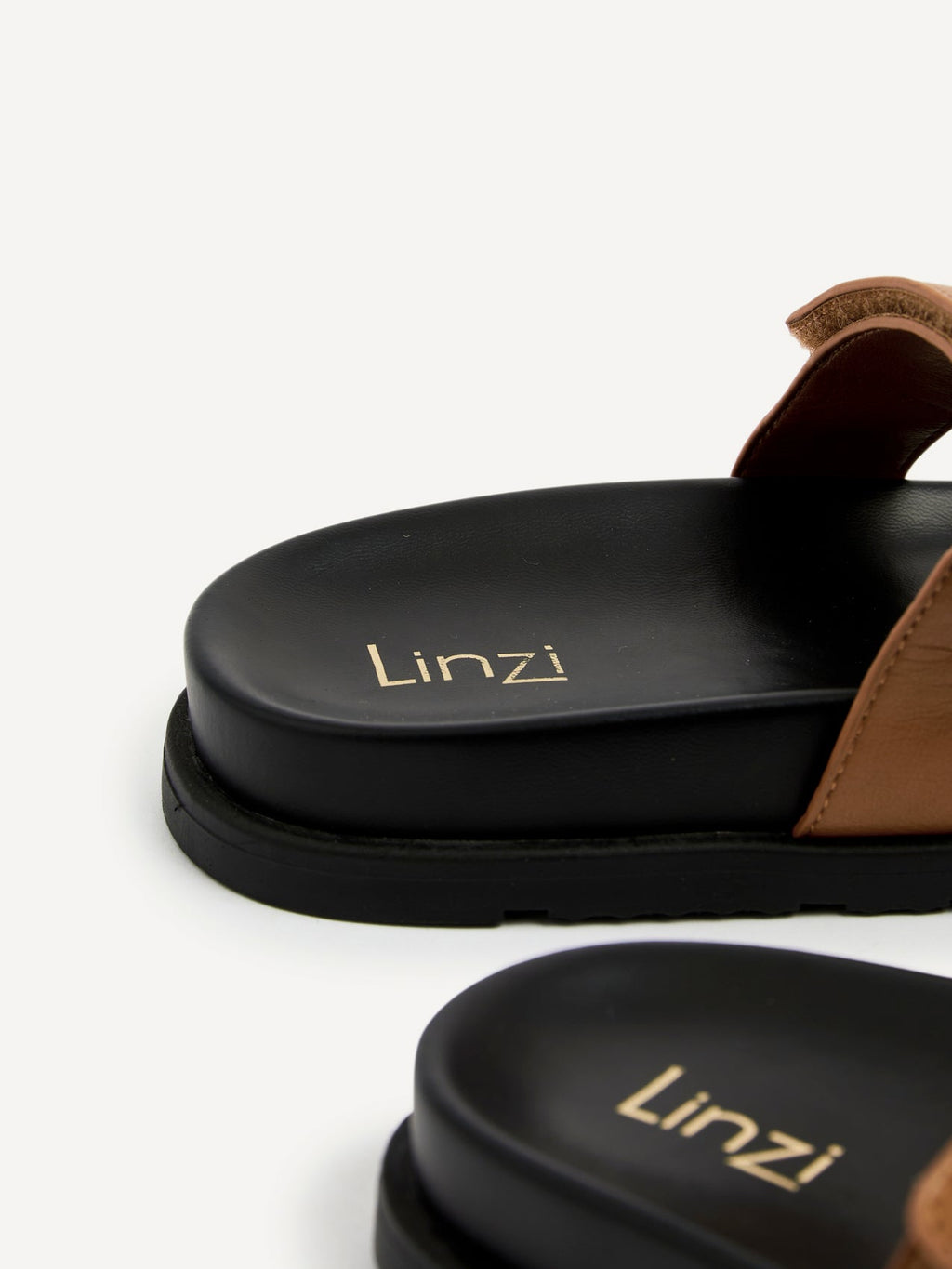Emmy Tan Faux Leather Sandals