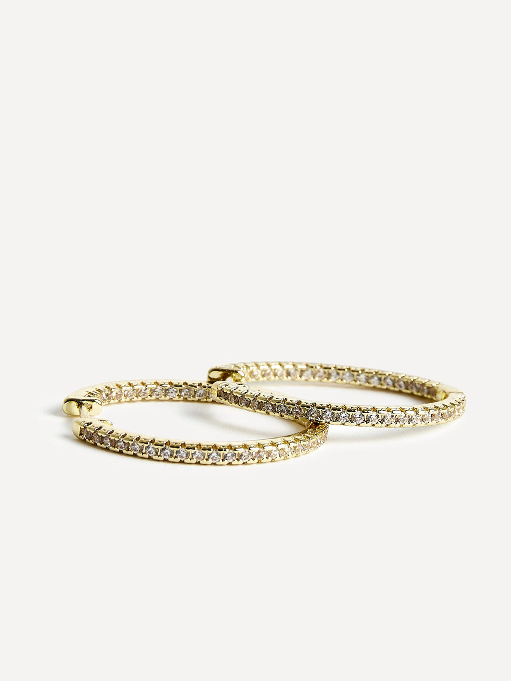 Eternal Gold Crystal Hoop Earrings