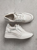 Everett White & Silver Wedged Trainers
