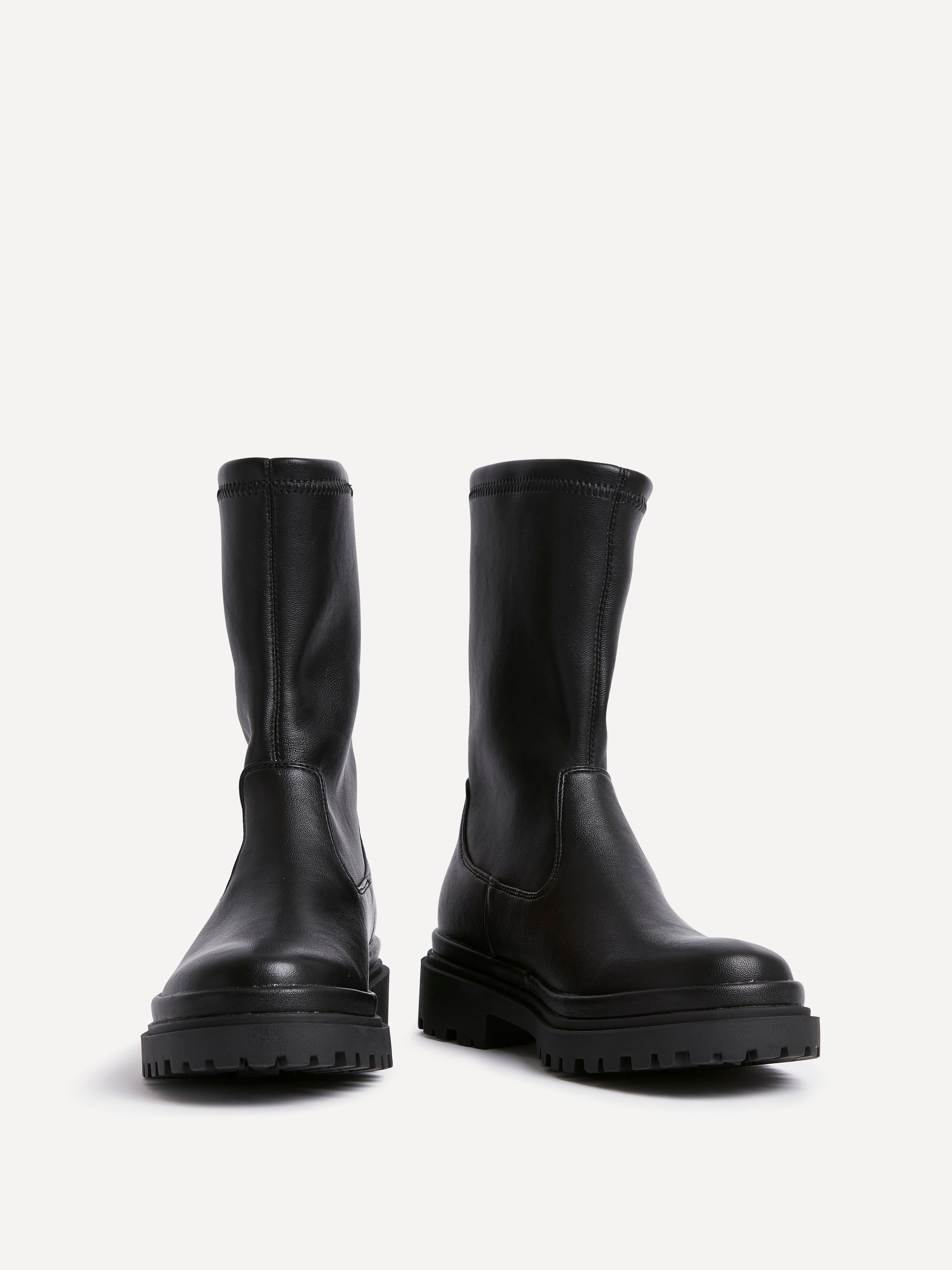 Edge Black Platform Ankle Boots