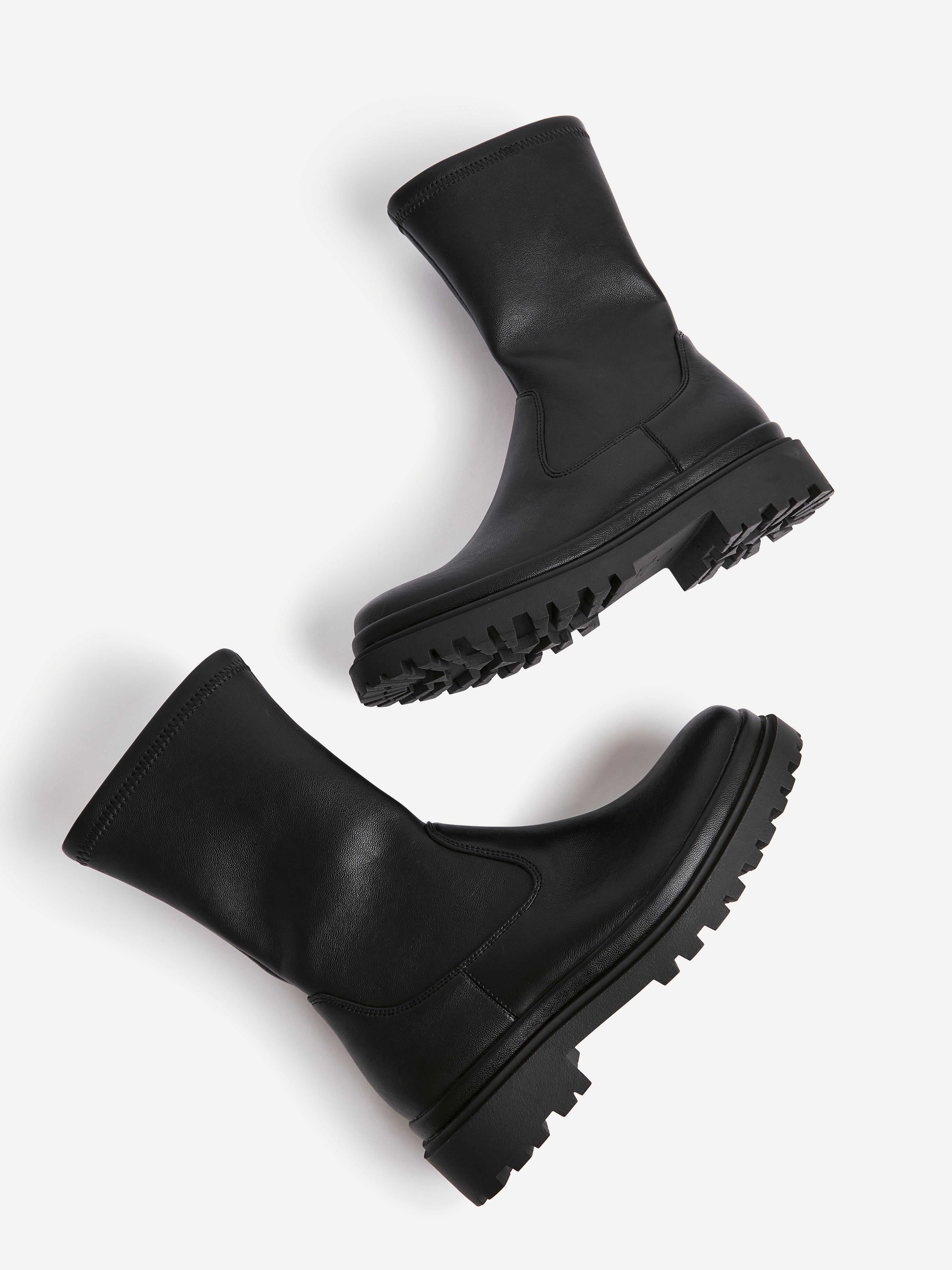Edge Black Platform Ankle Boots
